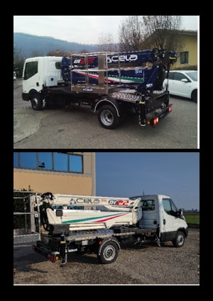 Telescoophoogwerkers op vrachtwagens CELA DT22