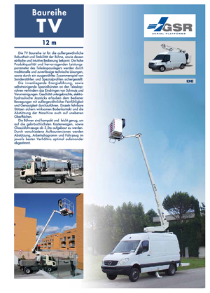 Telescoophoogwerkers op vrachtwagens GSR E120TV Basic