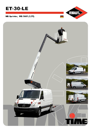 Telescoophoogwerkers op vrachtwagens Versalift ET-30-LE