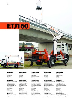 Telescoophoogwerkers op vrachtwagens Easy Lift ETJ160 