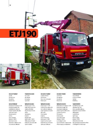 Telescoophoogwerkers op vrachtwagens Easy Lift ETJ190 