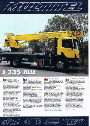 Telescoophoogwerkers op vrachtwagens Multitel J 335 Alu