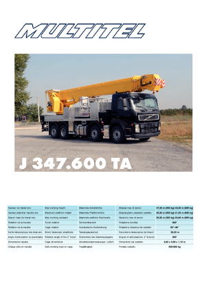 Telescoophoogwerkers op vrachtwagens Multitel J 347 TA