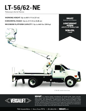 Telescoophoogwerkers op vrachtwagens Versalift LT 56 NE