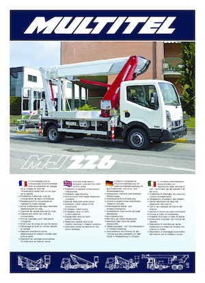 Telescoophoogwerkers op vrachtwagens Multitel MJ 226