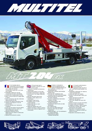 Telescoophoogwerkers op vrachtwagens Multitel MT 204 EX