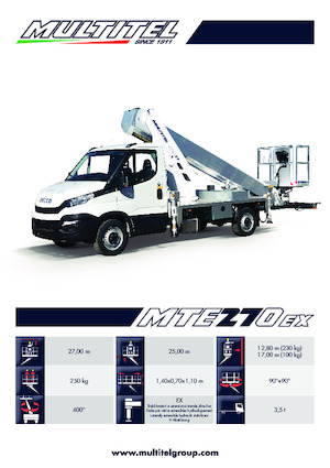 Telescoophoogwerkers op vrachtwagens Multitel MTE 270 EX