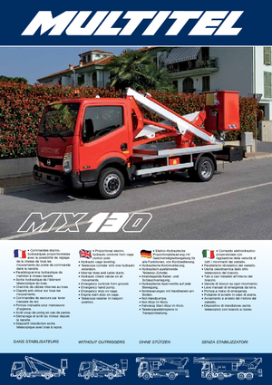 Telescoophoogwerkers op vrachtwagens Multitel MX 130