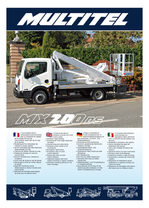 Op aanhangwagen gemonteerde knikarmhoogwerkers Multitel MX 200 DS