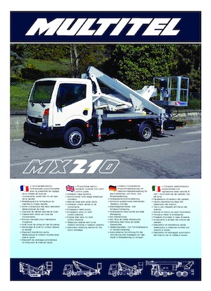 Op aanhangwagen gemonteerde knikarmhoogwerkers Multitel MX 210