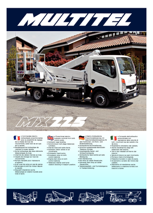 Telescoophoogwerkers op vrachtwagens Multitel MX 225