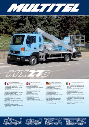 Telescoophoogwerkers op vrachtwagens Multitel MX 270