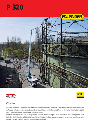 Telescoophoogwerkers op vrachtwagens Palfinger P 320