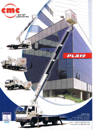 Telescoophoogwerkers op vrachtwagens CMC PLA 19