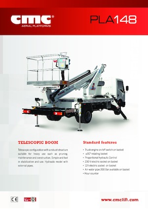 Telescoophoogwerkers op vrachtwagens CMC PLA148