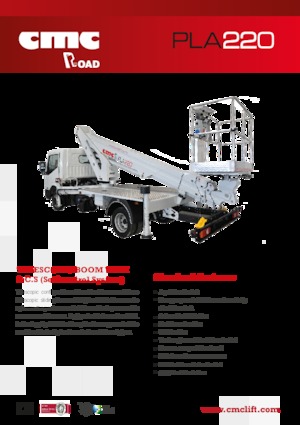 Telescoophoogwerkers op vrachtwagens CMC PLA220