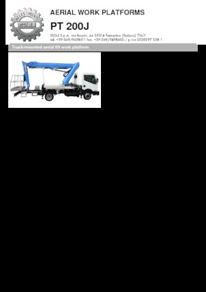 Telescoophoogwerkers op vrachtwagens ISOLI PT200J