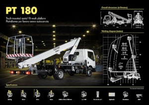 Telescoophoogwerkers op vrachtwagens ISOLI PT180