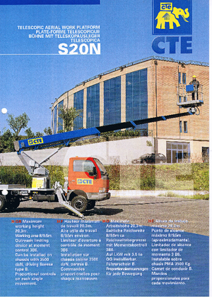 Telescoophoogwerkers op vrachtwagens CTE S 20 N