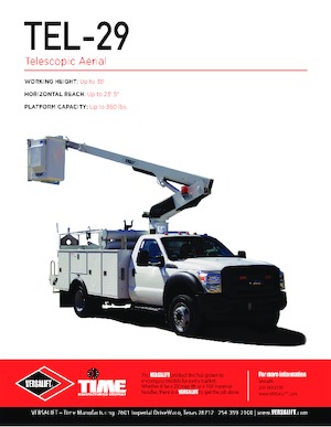 Telescoophoogwerkers op vrachtwagens Versalift TEL-29-N