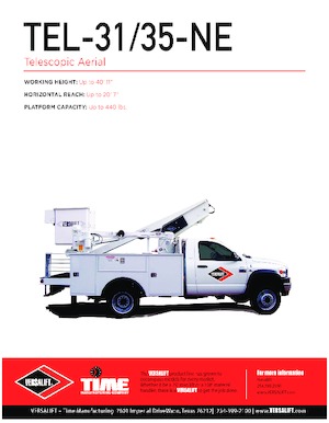 Telescoophoogwerkers op vrachtwagens Versalift TEL-31-NE