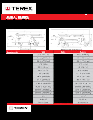 Telescoophoogwerkers op vrachtwagens Terex TL80