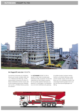 Telescoophoogwerkers op vrachtwagens Ruthmann TU 700