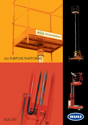 Enkele mast verticale hoogwerkers KULI Hebezeuge – Helmut Kempkes Kuli KF 8