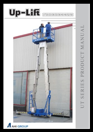 Enkele mast verticale hoogwerkers AHI UT46