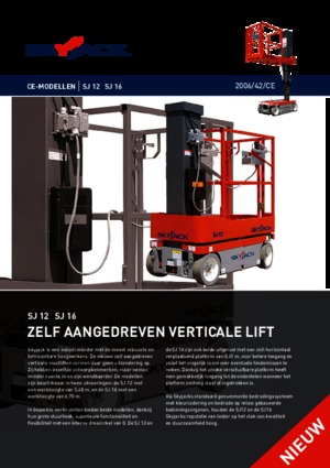 Enkele mast verticale hoogwerkers Skyjack SJ 12