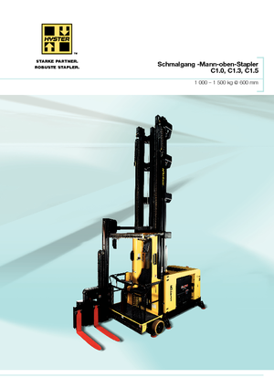 Smalle gangen vorkheftrucks VNA Hyster C1.3-80