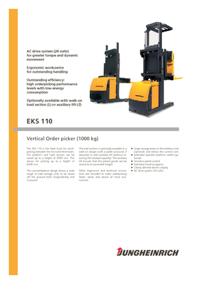 Orderverzameltrucks Jungheinrich EKS 110
