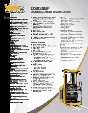 Orderverzameltrucks Yale OS030BF