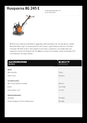 Betonmolens Husqvarna BG 245E