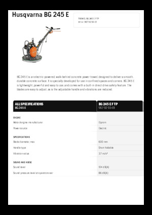 Betonmolens Husqvarna BG 245E