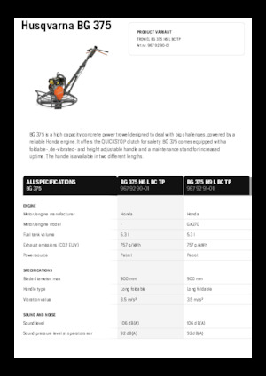 Betonmolens Husqvarna BG 375