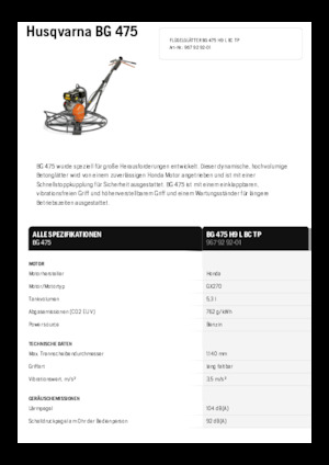 Betonmolens Husqvarna BG 475