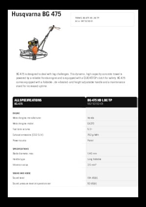 Betonmolens Husqvarna BG 475