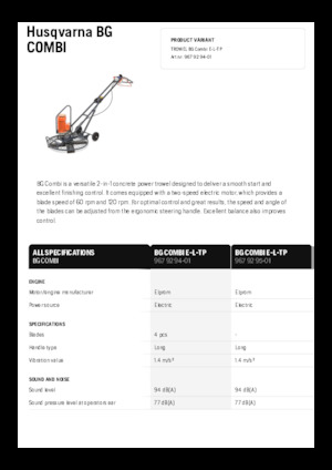Betonmolens Husqvarna BG COMBI