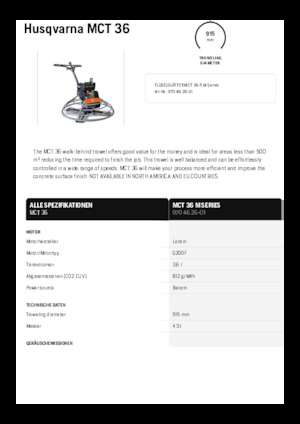 Betonmolens Husqvarna MCT 36