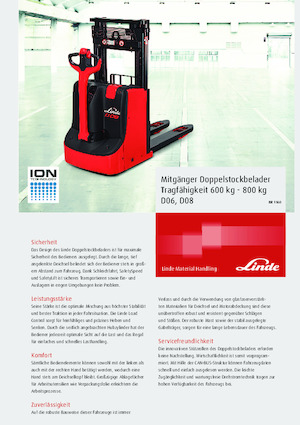 Walkie stapelaars Linde D06 