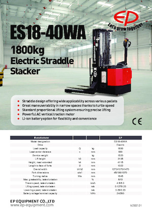 Walkie stapelaars EP ES18-40WA