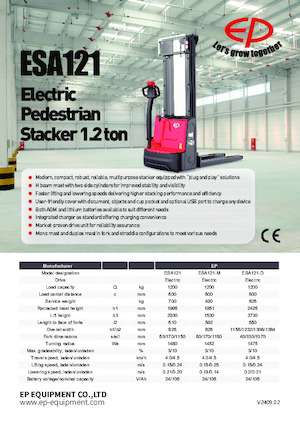 Walkie stapelaars EP ESA121-D