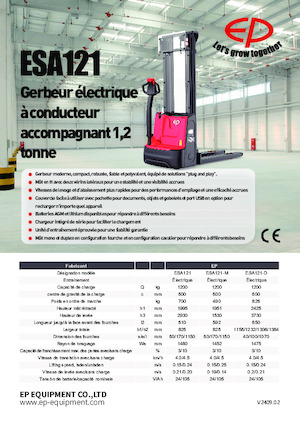 Walkie stapelaars EP ESA121-M