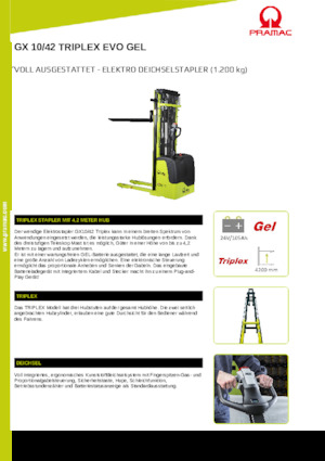 Walkie stapelaars PRAMAC Lifter GX 10/42 Evo Gel