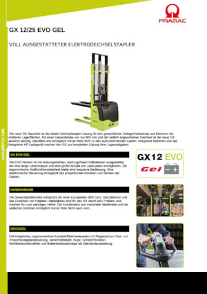 Walkie stapelaars PRAMAC Lifter GX 12/25 Evo Gel