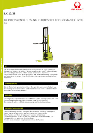 Walkie stapelaars PRAMAC Lifter LX 12/38