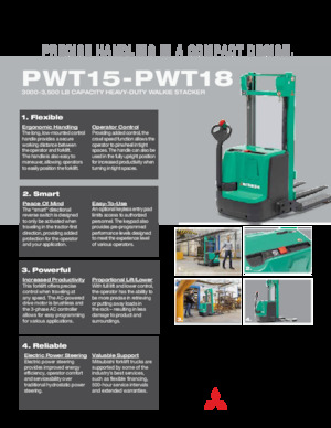 Walkie stapelaars Mitsubishi PWT15