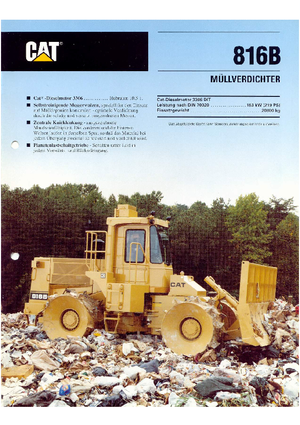 Afvalpersen Caterpillar 816 B
