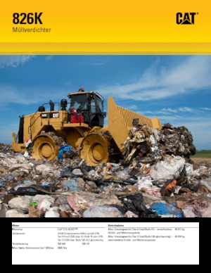 Afvalpersen Caterpillar 826K